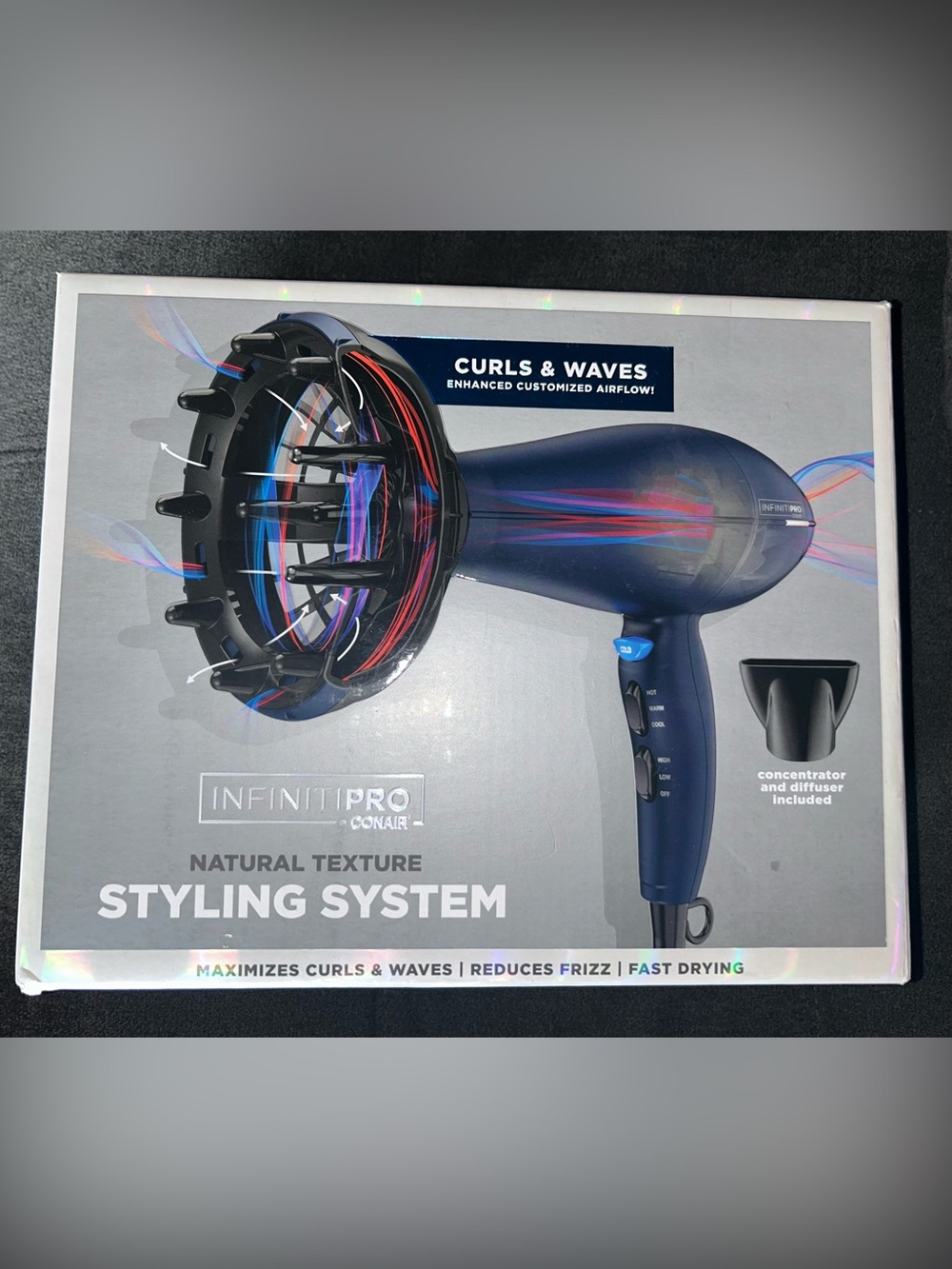 InfinitiPRO by Conair  Hair Dryer with Diffuser - Curls & Waves